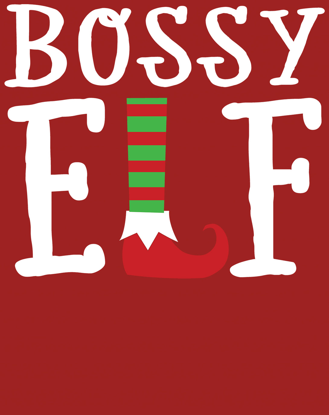 Christmas Elf Squad Bossy Meme Funny Cute Matching Family Men's T-Shirt Red - Urban Species Design Close Up