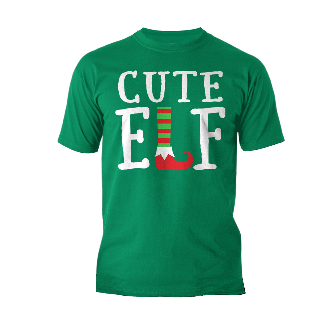 Christmas Elf Squad Cute Shoes Meme Funny Matching Family Men's T-Shirt Green - Urban Species