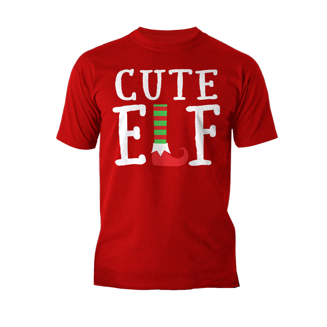 Christmas Elf Squad Cute Shoes Meme Funny Matching Family Men's T-Shirt Red - Urban Species