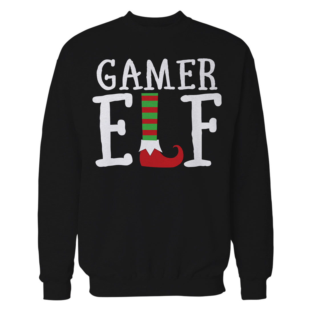 Christmas Elf Squad Gamer Meme Cute Funny Matching Family Unisex Sweatshirt Black - Urban Species