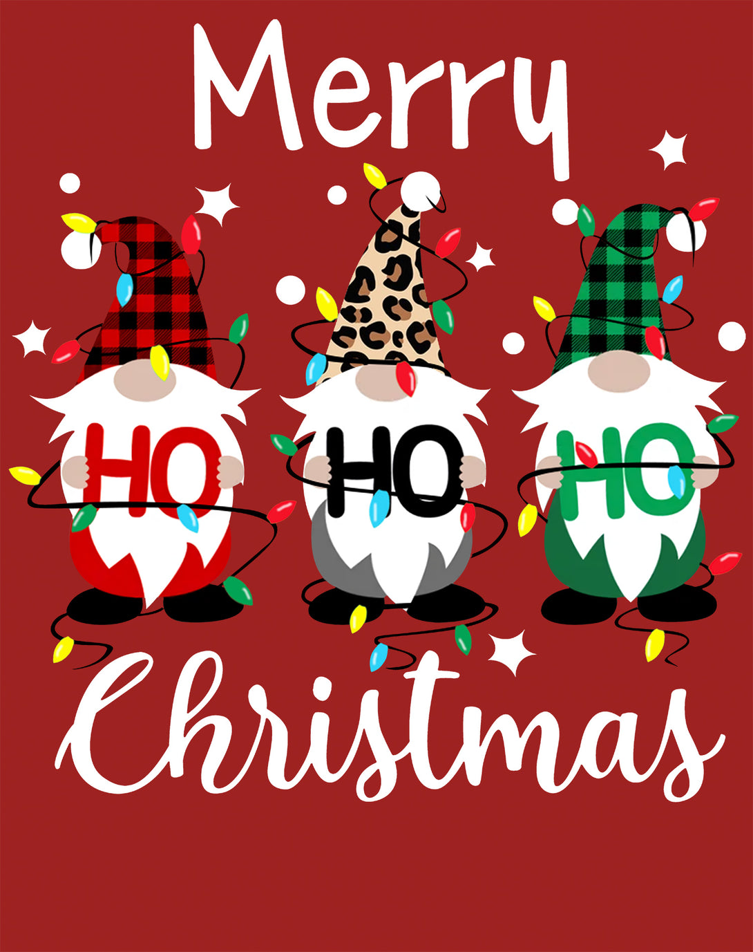 Christmas Elfs Meme Merry Ho Ho Ho Funny Cute Xmas Family Women's T-Shirt Red - Urban Species Design Close Up