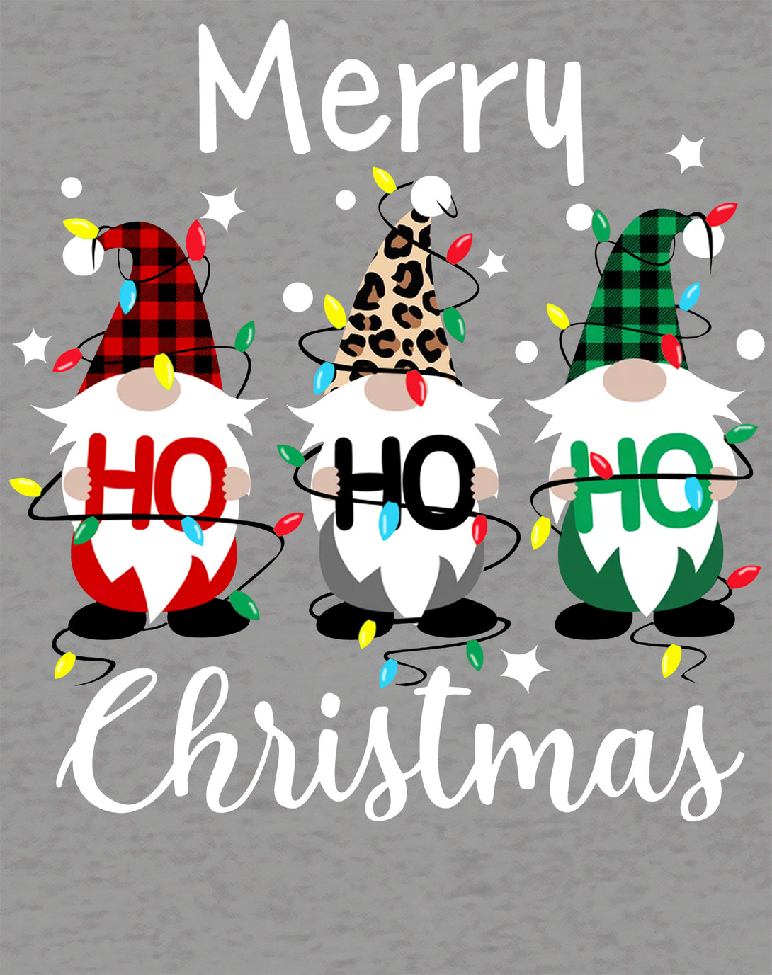 Christmas Elfs Meme Merry Ho Ho Ho Funny Cute Xmas Family Women's T-Shirt Sports Grey - Urban Species Design Close Up
