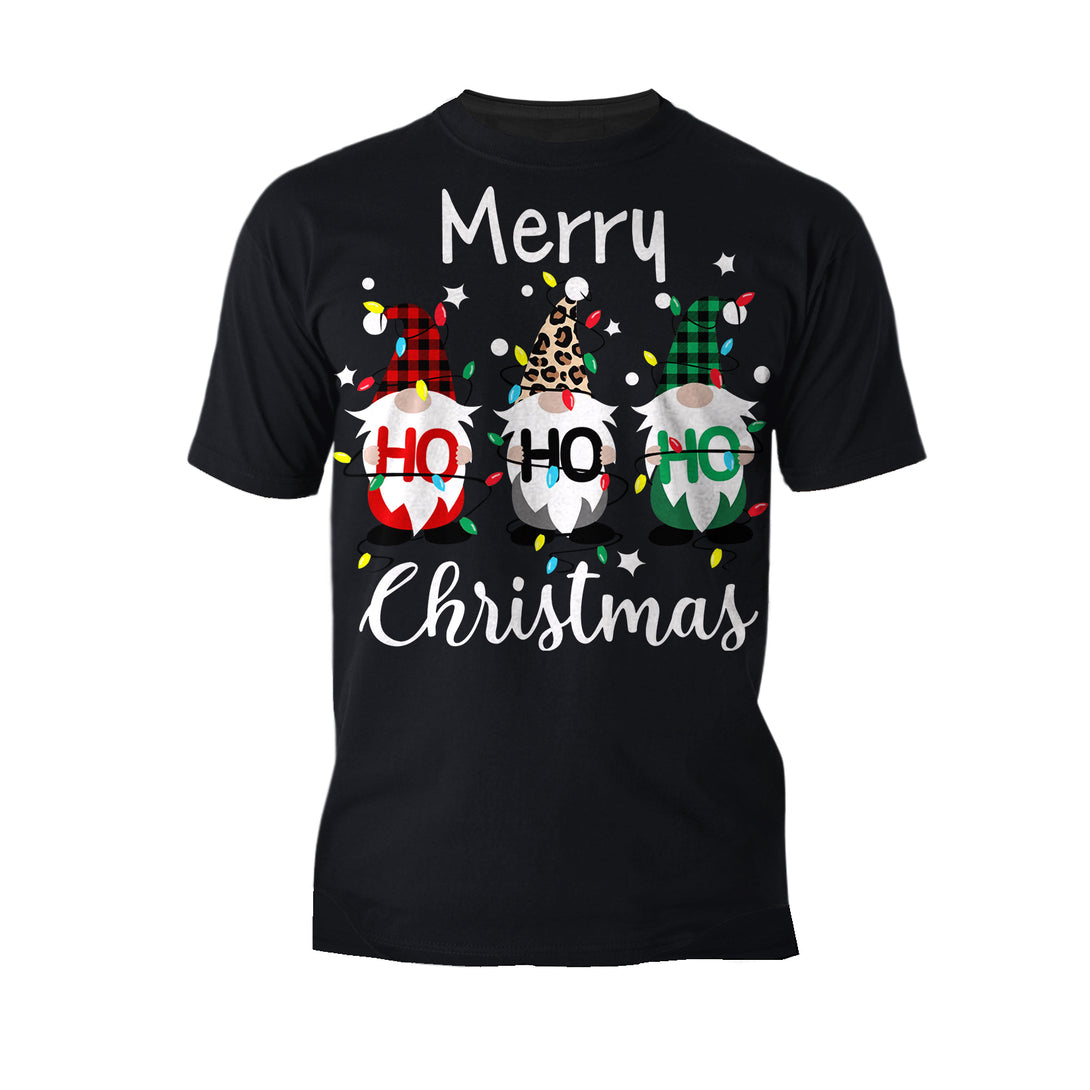 Christmas Elfs Meme Merry Ho Ho Ho Funny Cute Xmas Family Men's T-Shirt Black - Urban Species