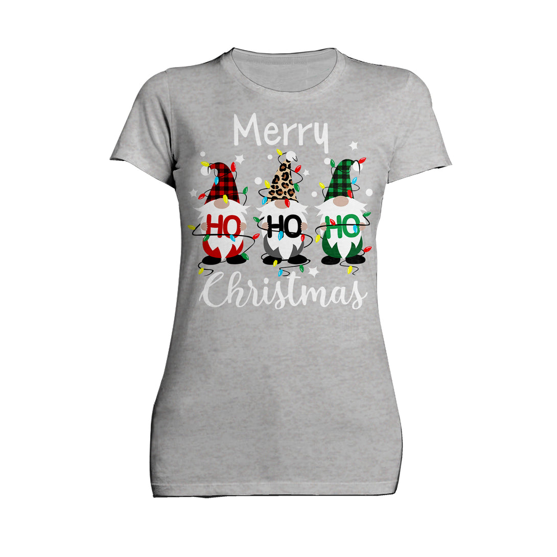 Christmas Elfs Meme Merry Ho Ho Ho Funny Cute Xmas Family Women's T-Shirt Sports Grey - Urban Species