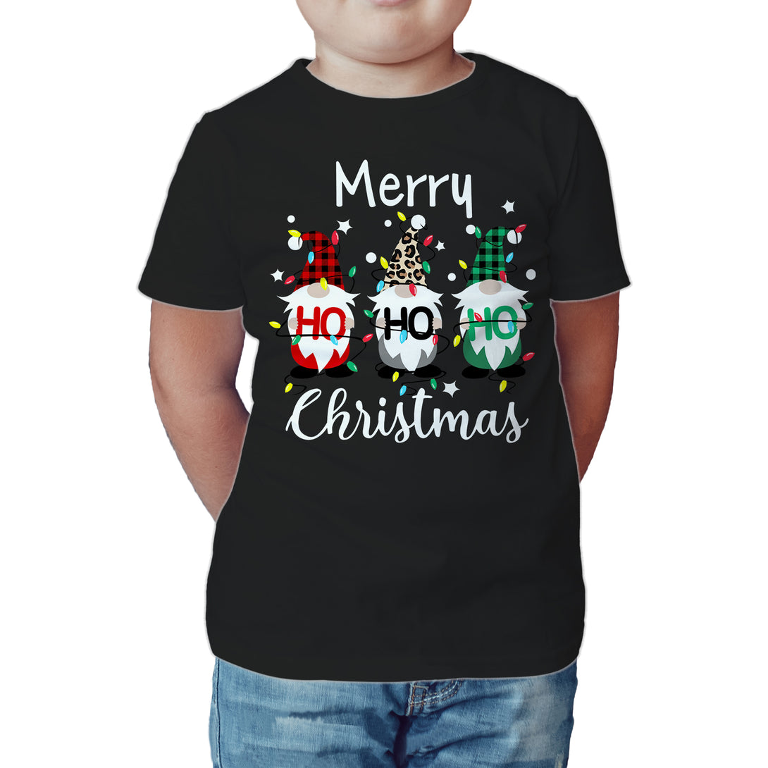 Christmas Elfs Meme Merry Ho Ho Ho Funny Cute Xmas Family Kid's T-Shirt Black - Urban Species