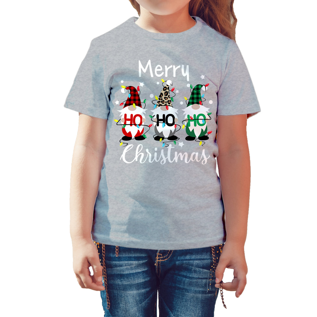 Christmas Elfs Meme Merry Ho Ho Ho Funny Cute Xmas Family Kid's T-Shirt Sports Grey - Urban Species