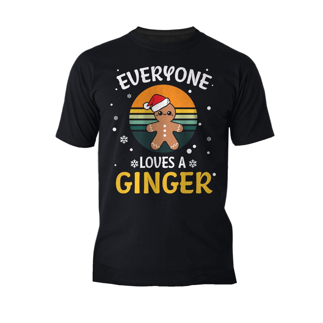 Christmas Ginger Everyone Loves Meme Fun Gingerbread Man Lol Men's T-Shirt Black - Urban Species