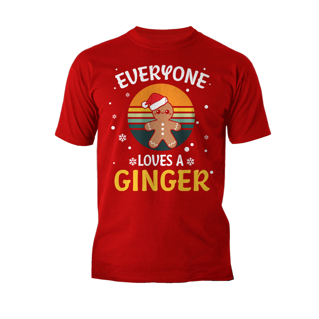 Christmas Ginger Everyone Loves Meme Fun Gingerbread Man Lol Men's T-Shirt Red - Urban Species