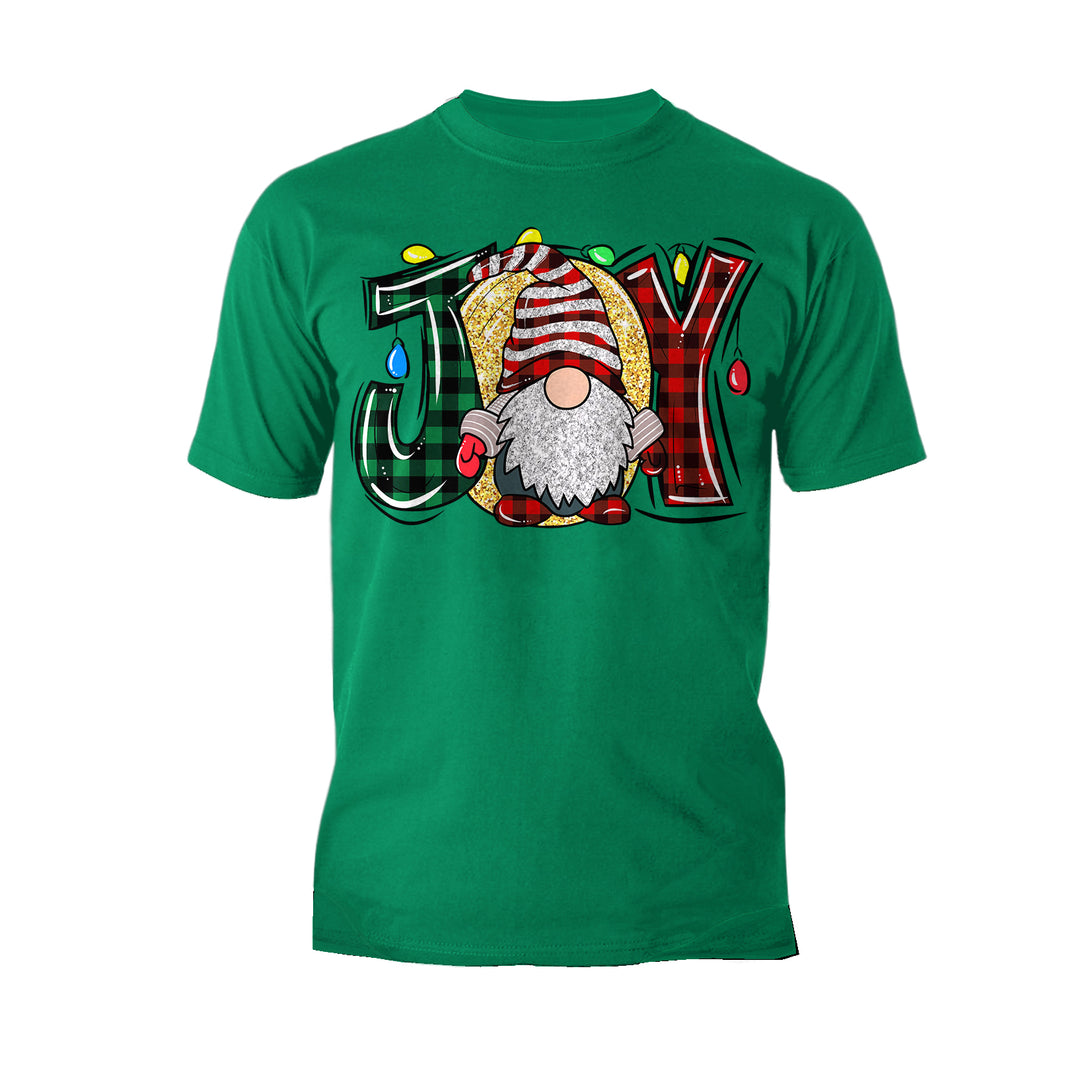 Christmas Gnome Joy Sparkle Meme Traditional Xmas Family Fun Men's T-Shirt Green - Urban Species