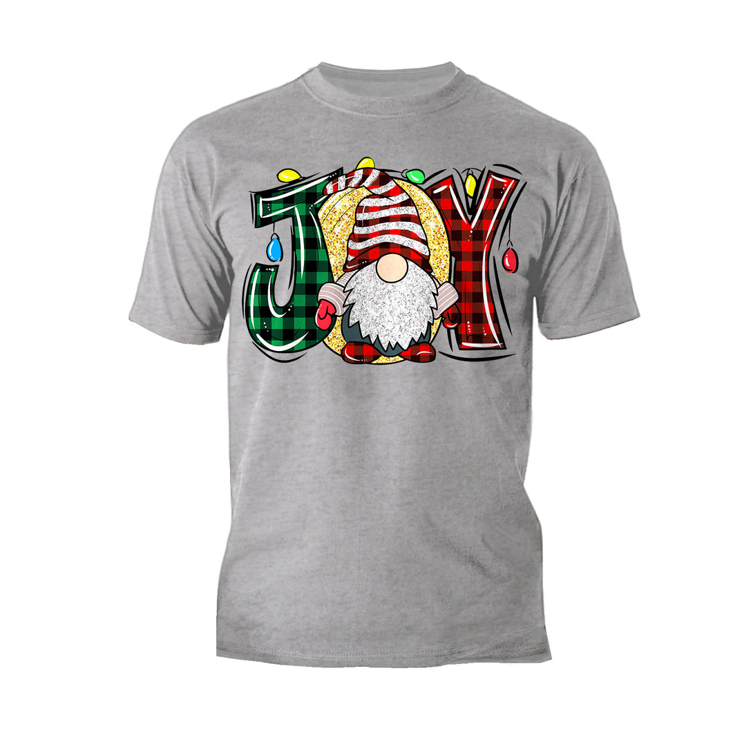 Christmas Gnome Joy Sparkle Meme Traditional Xmas Family Fun Men's T-Shirt Sports Grey - Urban Species