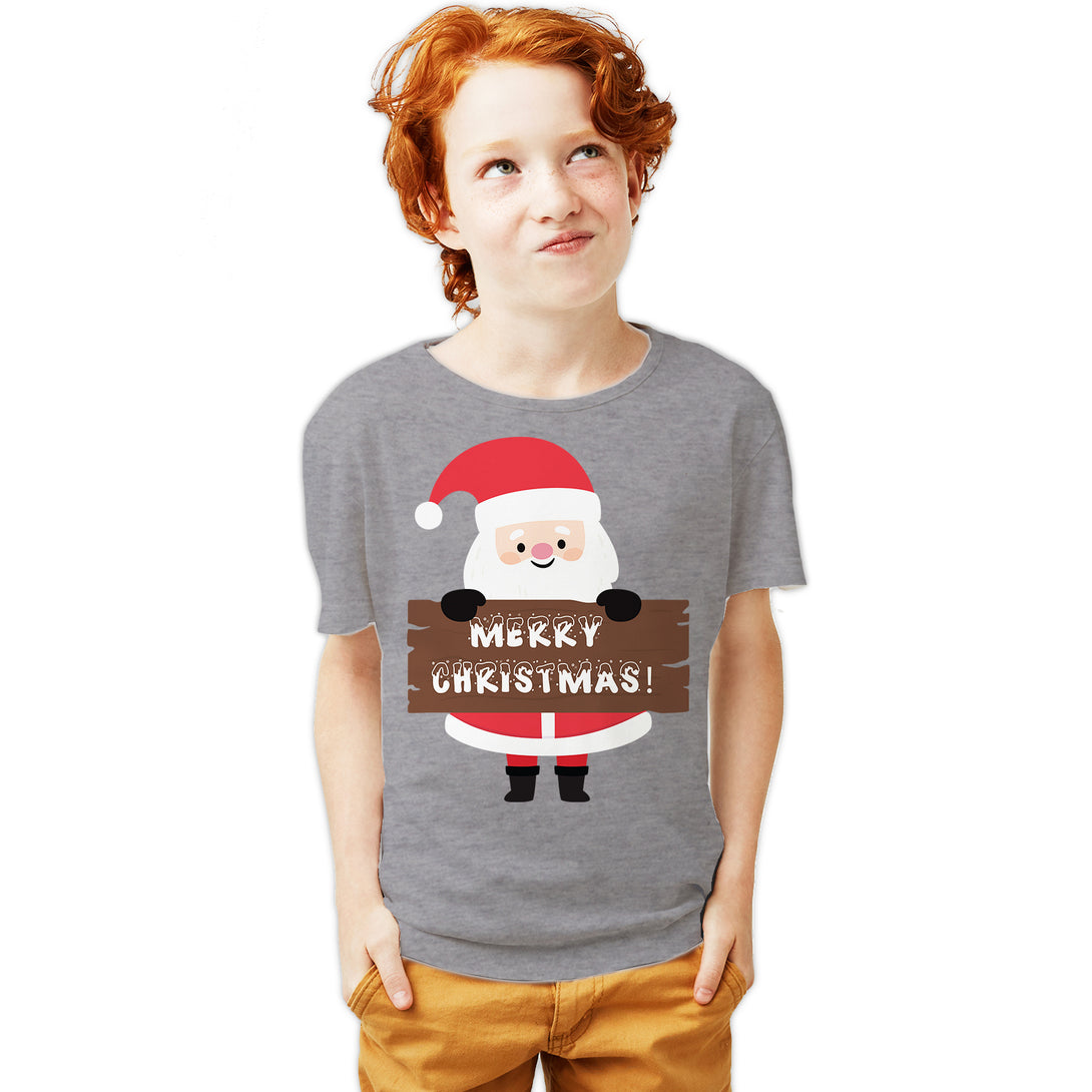 Christmas Santa Merry Xmas Joy Cute Fun Matching Family Youth T-Shirt Sports Grey - Urban Species