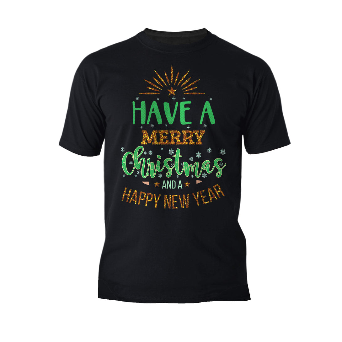 NYE Merry Christmas Sparkle Happy New Year Eve Xmas Party Men's T-Shirt Black - Urban Species
