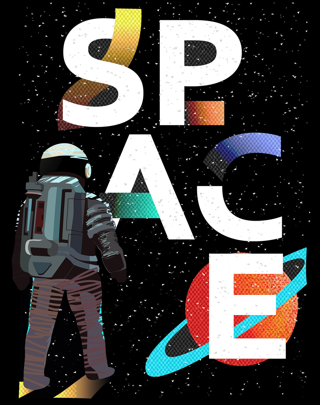 Science Space Astronaut Meme Interstellar Nerd Cosmos Geek Official Men's T-shirt Black - Urban Species Design Close Up