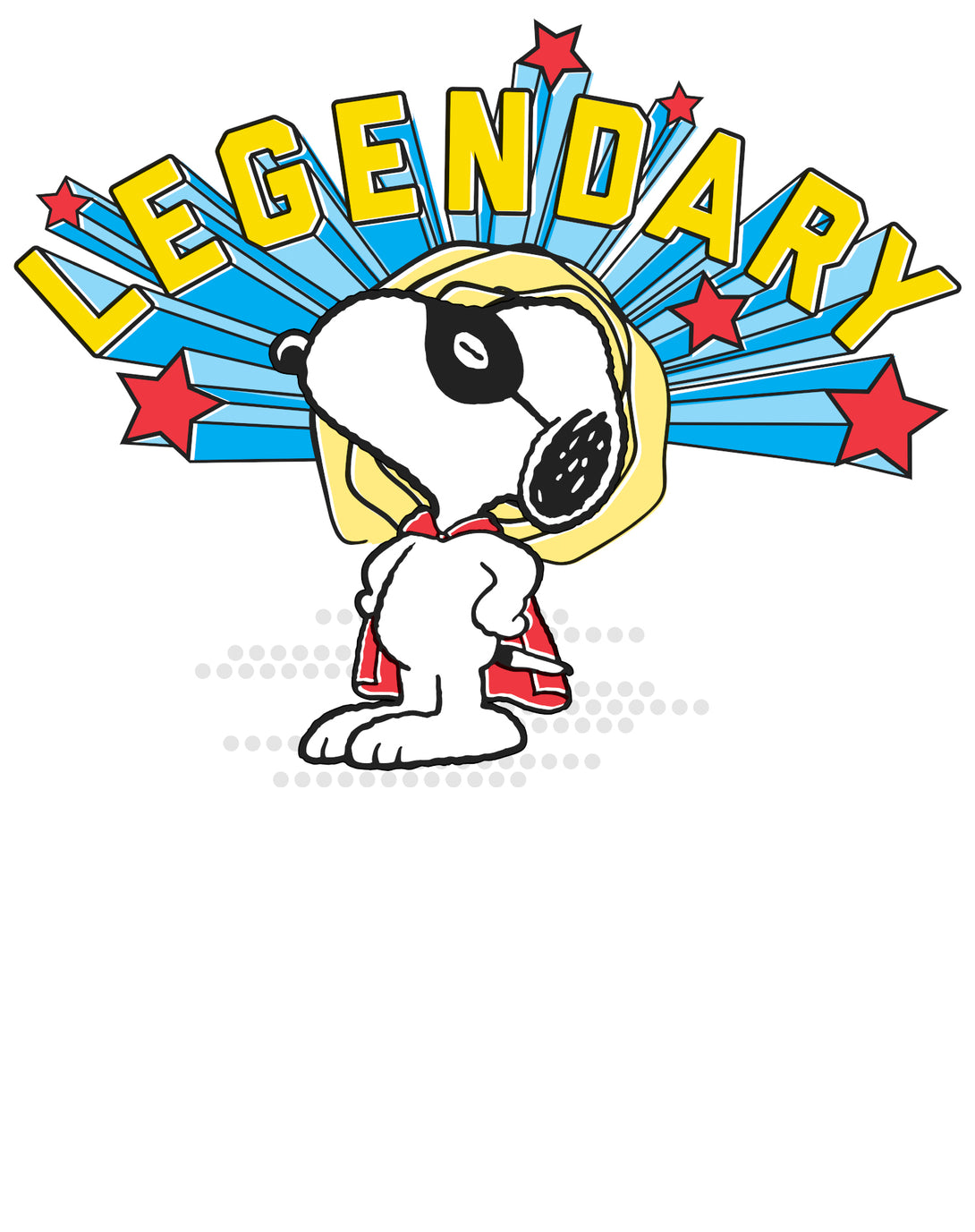 Peanuts Snoopy Masked Marvel Legendary Super Hero Caped Beagle Comic Official Women's SKINNY FIT T-Shirt - White - Urban Species Design Close Up