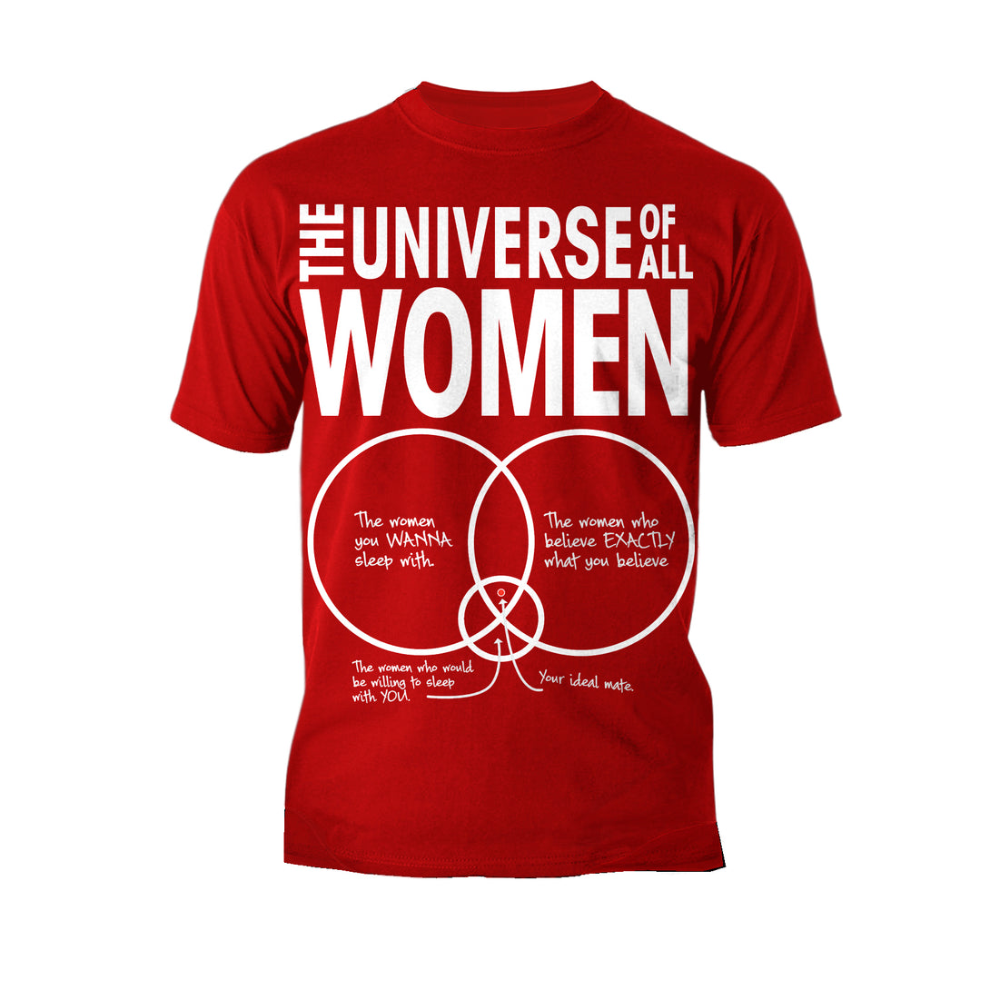 Big Bang Theory Graphic Women Universe Official Men's T-shirt Red - Urban Species