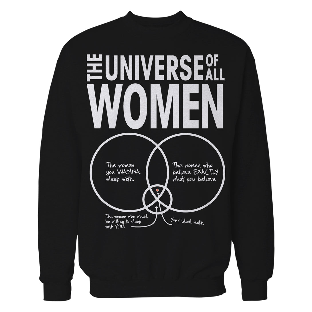 Big Bang Theory Graphic Women Universe Official Sweatshirt Black - Urban Species