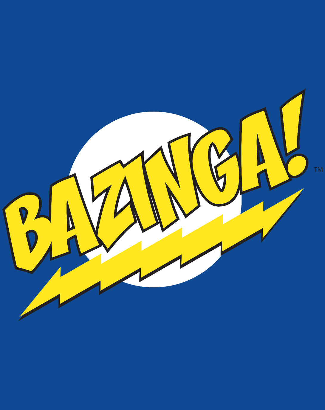 Big Bang Theory +Logo Bazinga Official Men's T-Shirt Blue - Urban Species Design Close Up