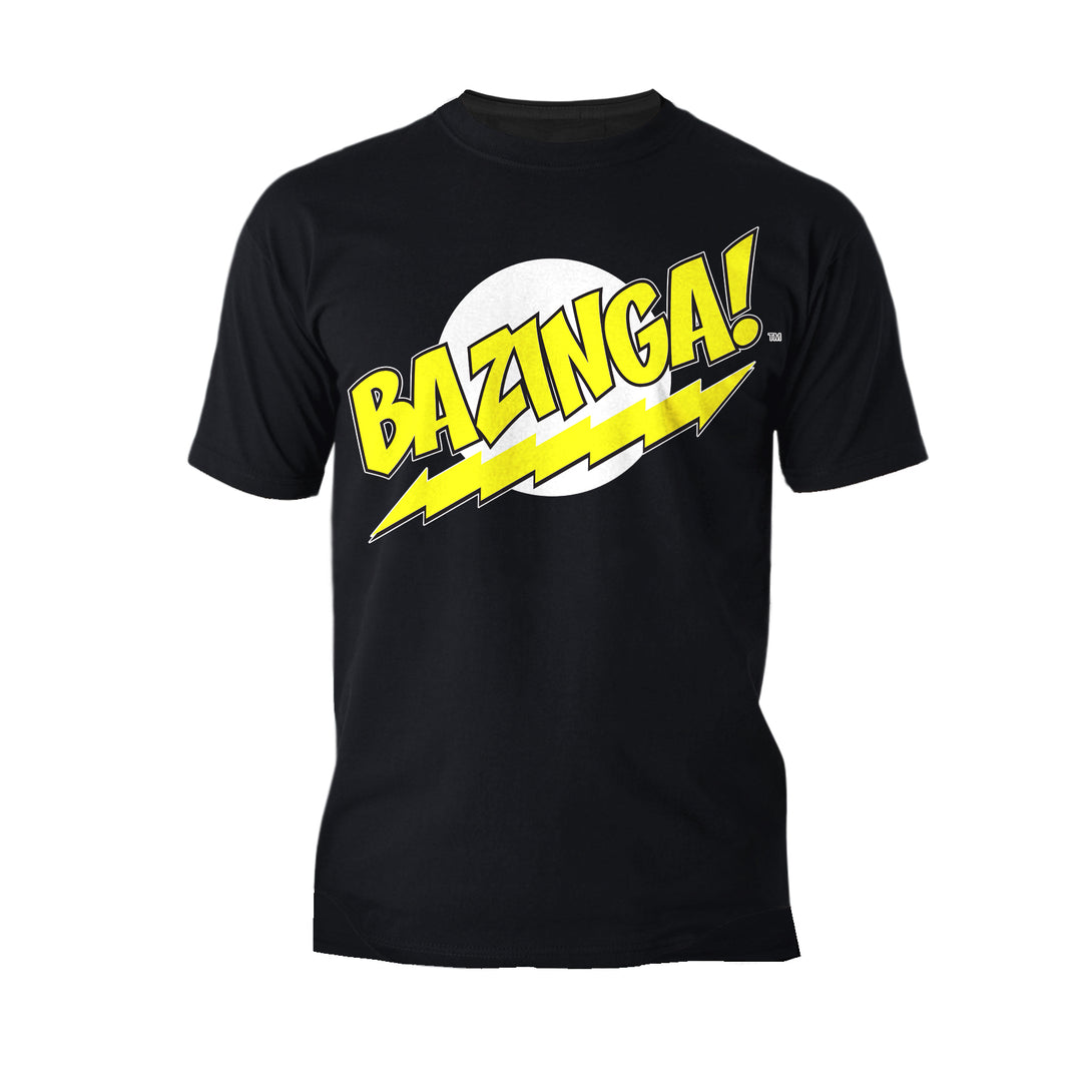 Big Bang Theory +Logo Bazinga Official Men's T-Shirt Black - Urban Species