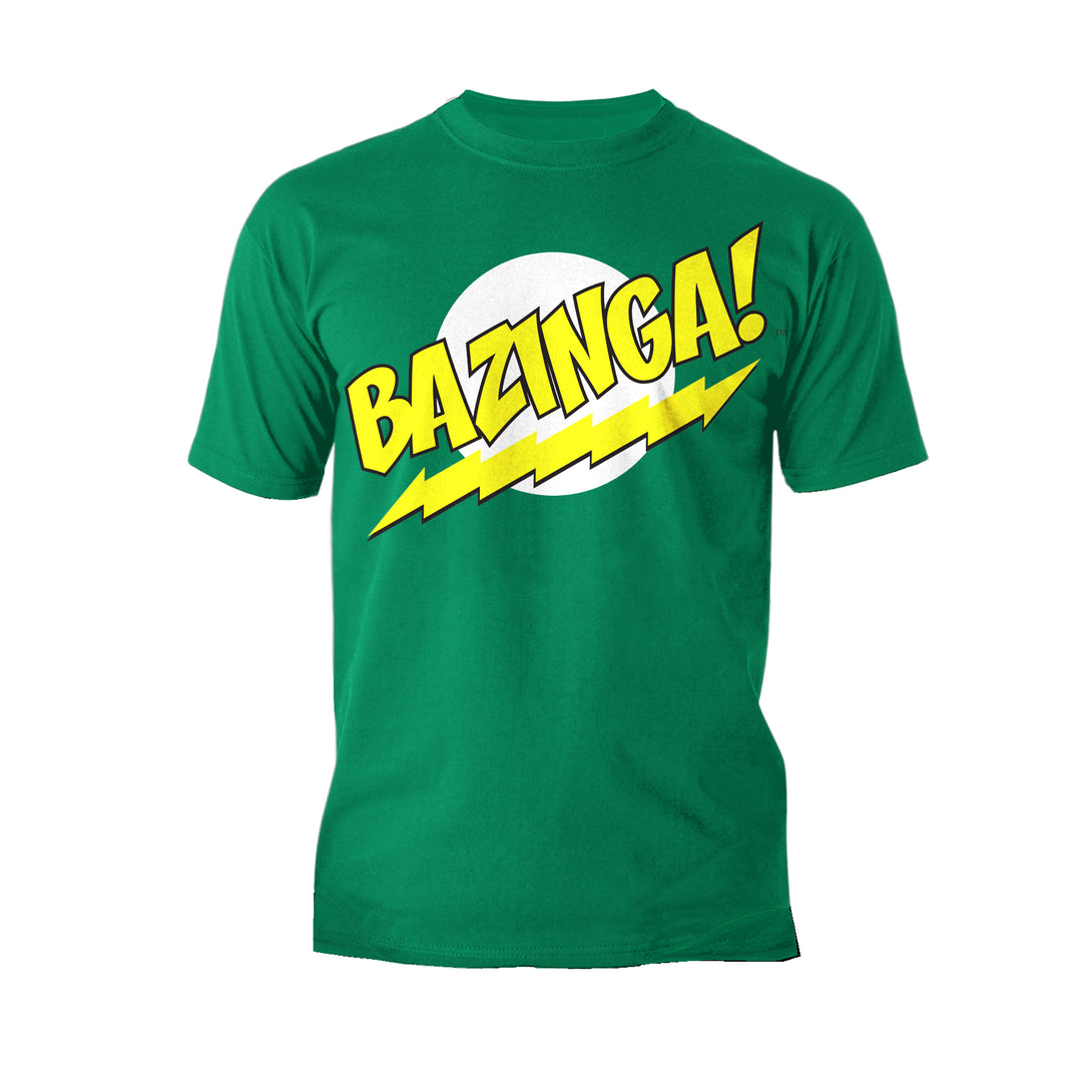 Big Bang Theory +Logo Bazinga Official Men's T-Shirt Green - Urban Species