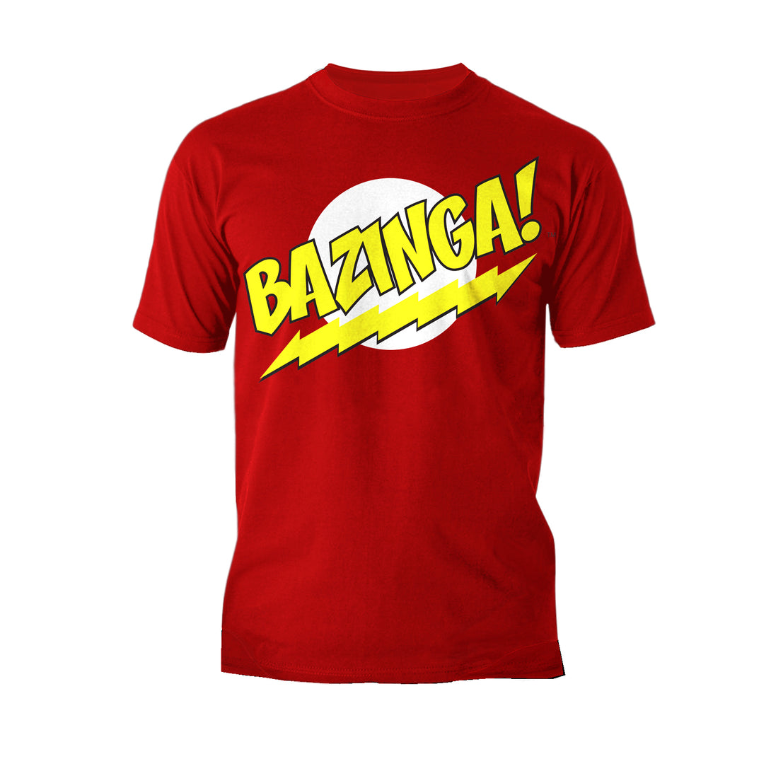 Big Bang Theory +Logo Bazinga Official Men's T-Shirt Red - Urban Species