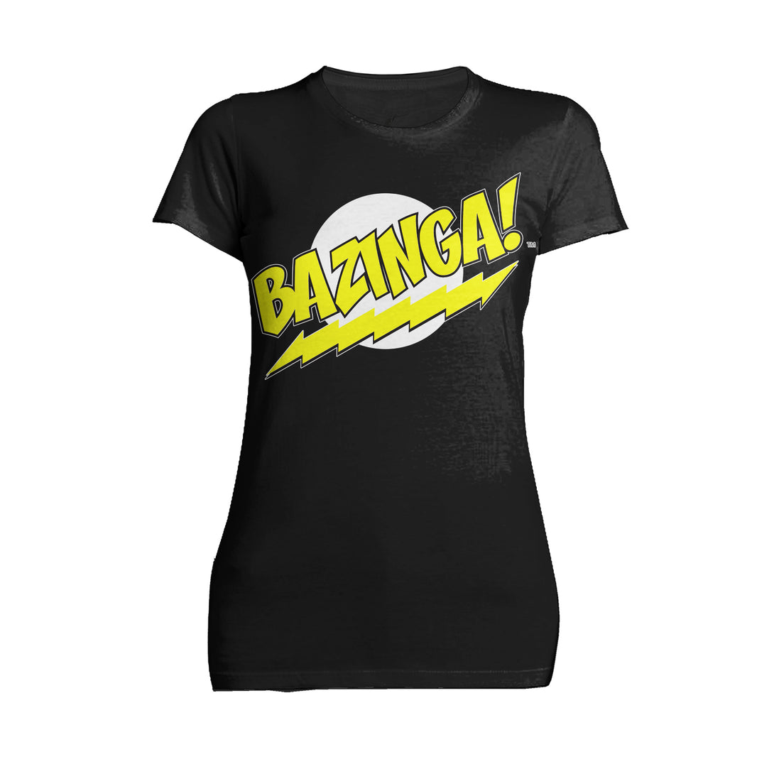 Big Bang Theory +Logo Bazinga Official Women's T-Shirt Black - Urban Species