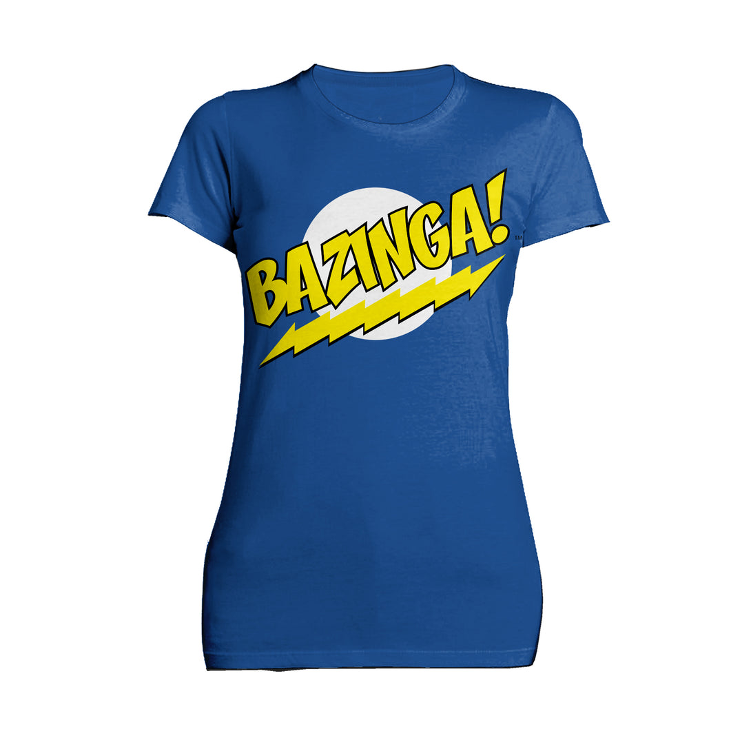 Big Bang Theory +Logo Bazinga Official Women's T-Shirt Blue - Urban Species