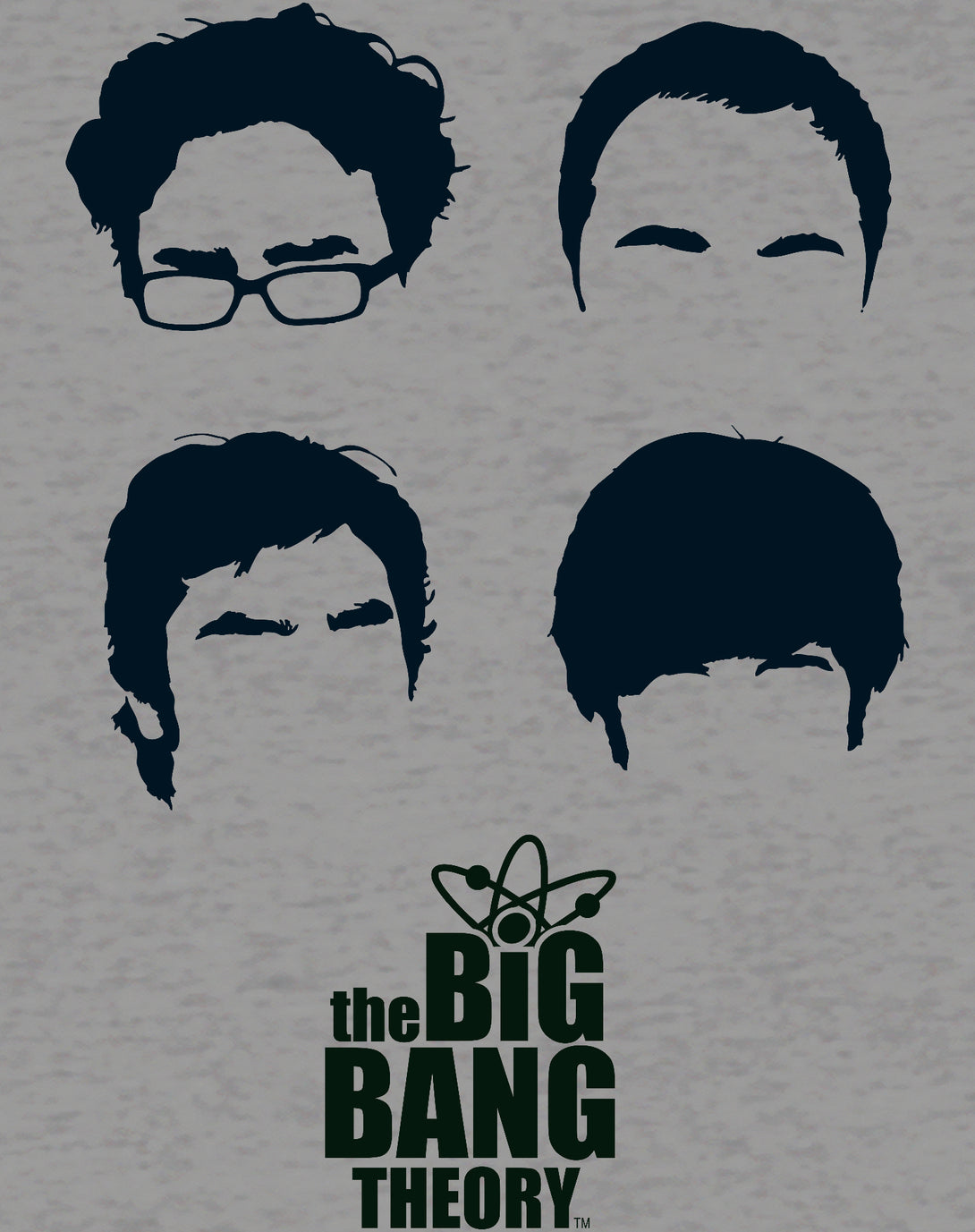 Big Bang Theory +Logo Group Hair Official Sweatshirt Sports Grey - Urban Species Design Close Up
