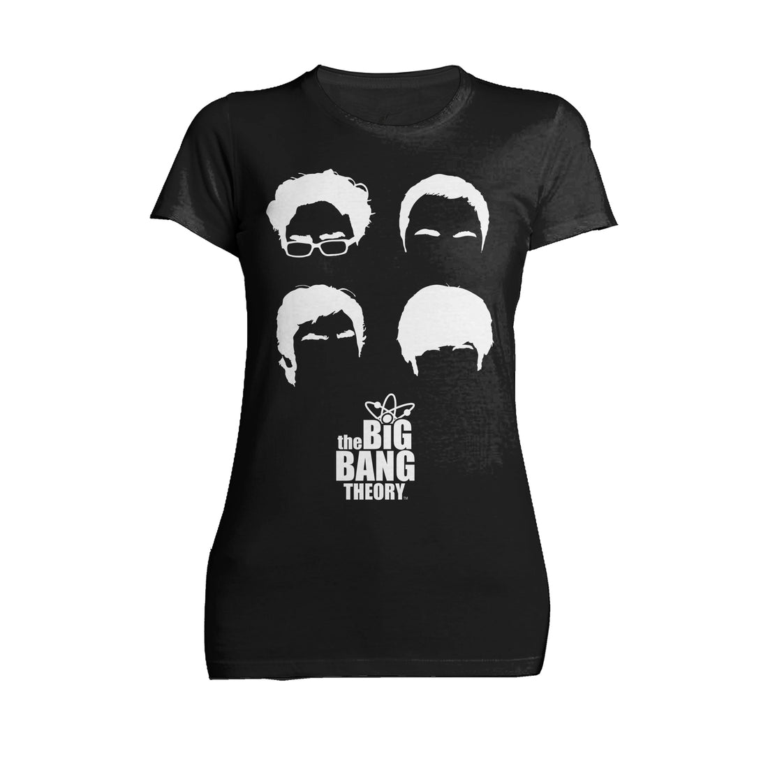 Big Bang Theory +Logo Group Hair Official Women's T-shirt Black - Urban Species