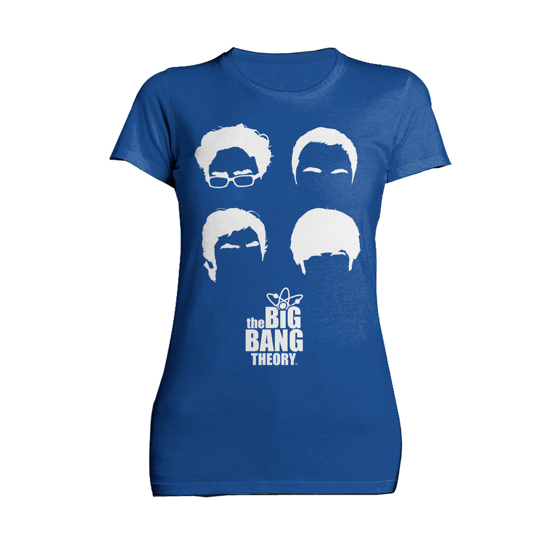 Big Bang Theory +Logo Group Hair Official Women's T-shirt Blue - Urban Species