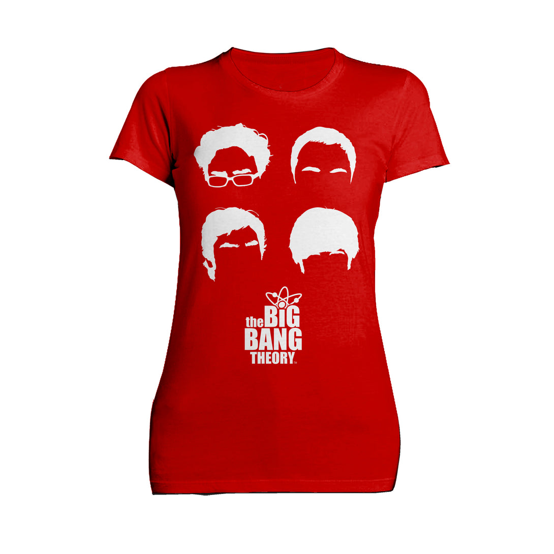 Big Bang Theory +Logo Group Hair Official Women's T-shirt Red - Urban Species