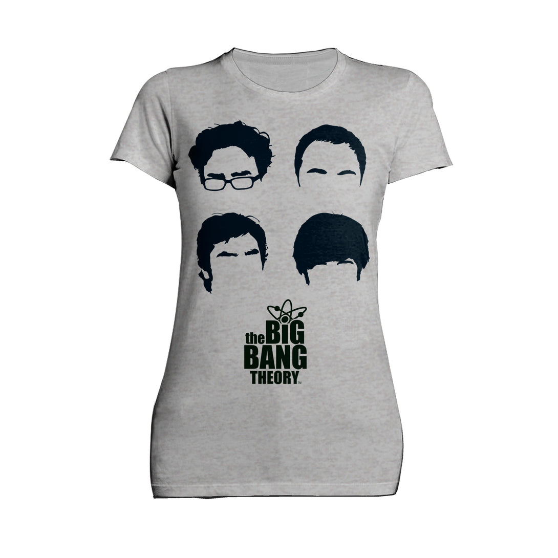 Big Bang Theory +Logo Group Hair Official Women's T-shirt Sports Grey - Urban Species