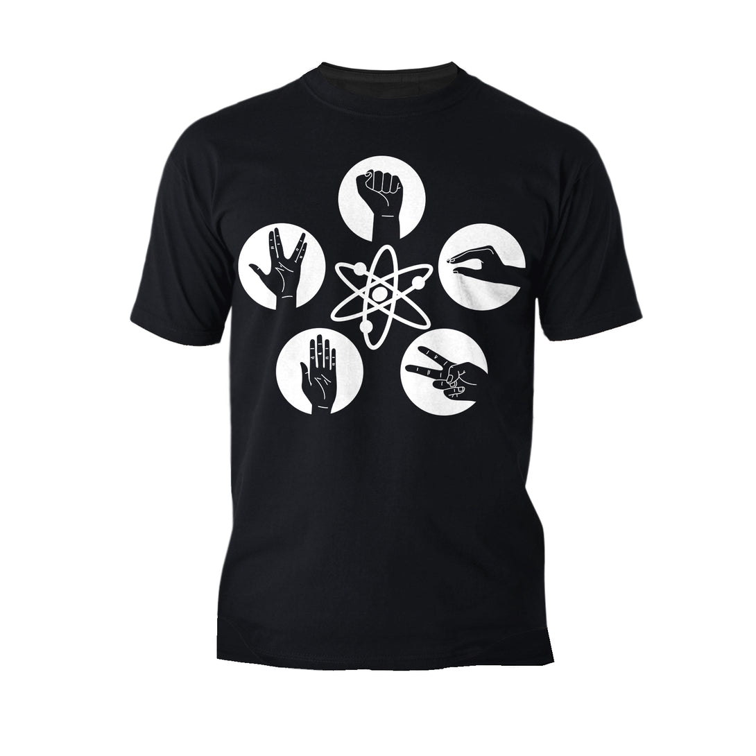 Big Bang Theory +Logo Rock Lizard Spock Official Men's T-shirt Black - Urban Species
