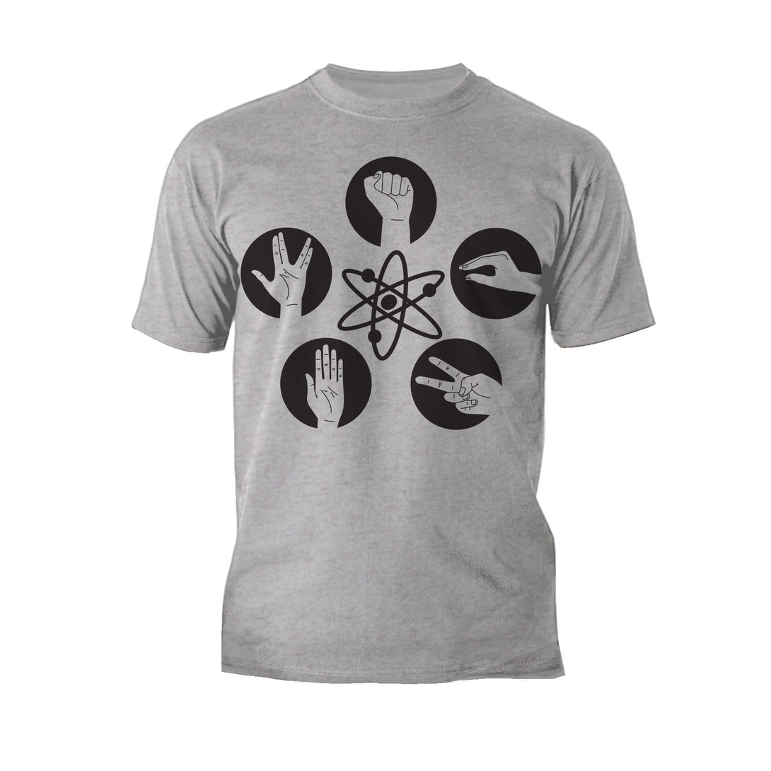 Big Bang Theory +Logo Rock Lizard Spock Official Men's T-shirt Sports Grey - Urban Species