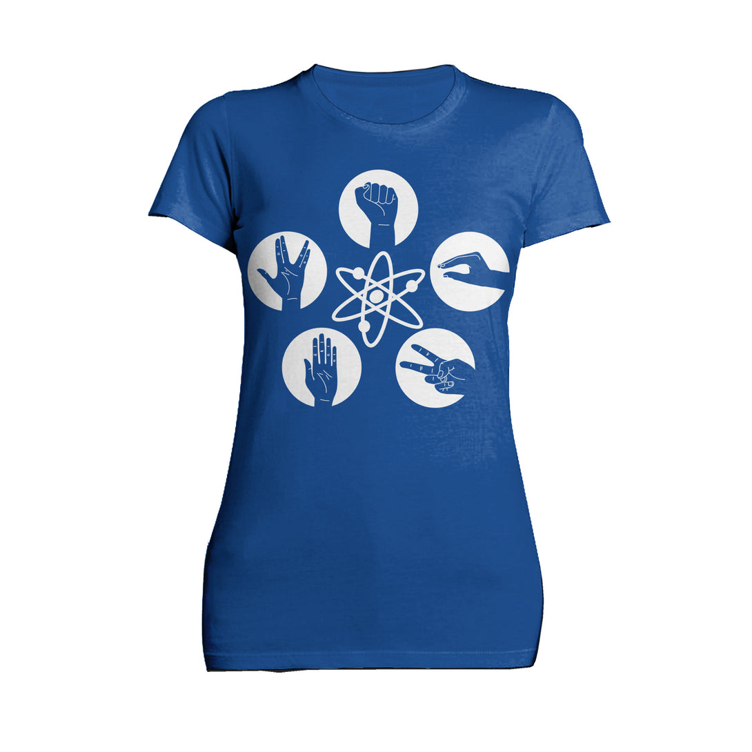 Big Bang Theory +Logo Rock Lizard Spock Official Women's T-shirt Blue - Urban Species