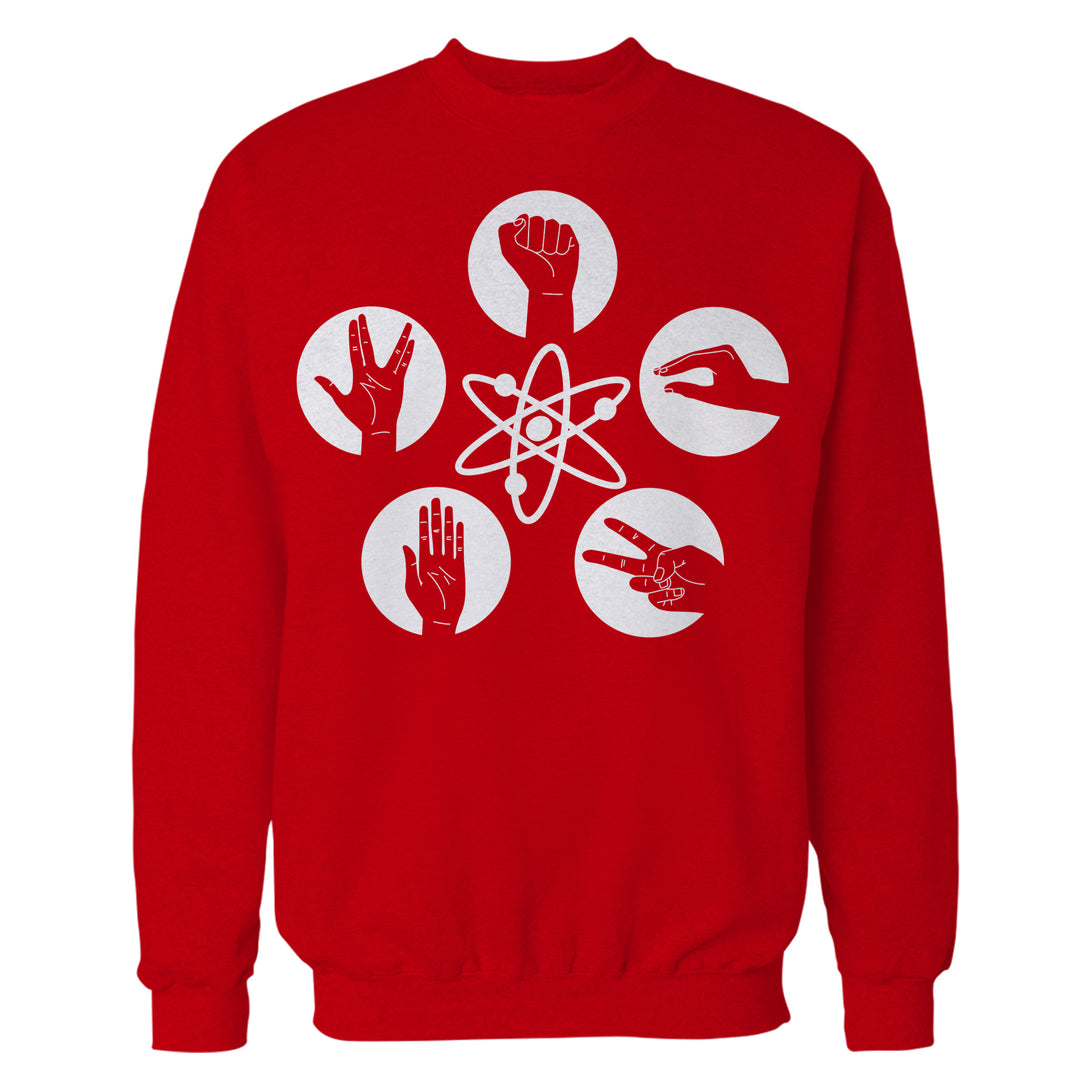 Big Bang Theory +Logo Rock Lizard Spock Official Sweatshirt Red - Urban Species