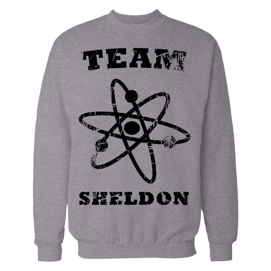 Big Bang Theory +Logo Team Sheldon Atom Official Sweatshirt Sports Grey - Urban Species