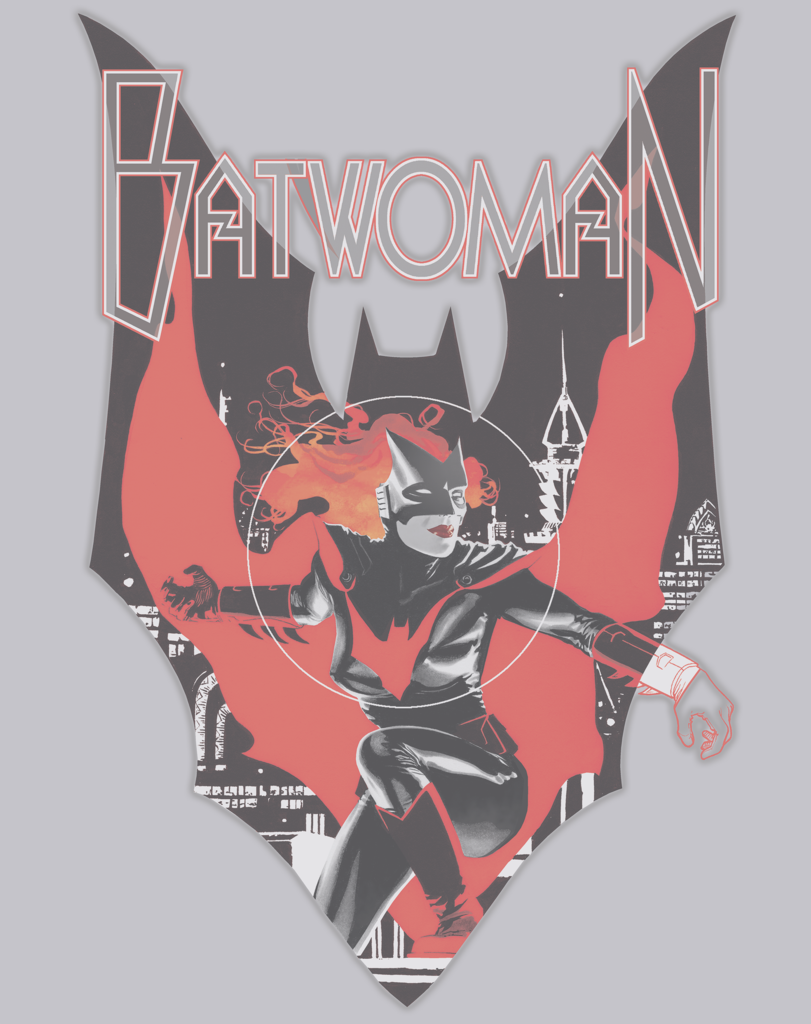 DC Comics Batwoman Cover JH Williams Men's T-shirt Sports Grey - Urban Species Design Close Up