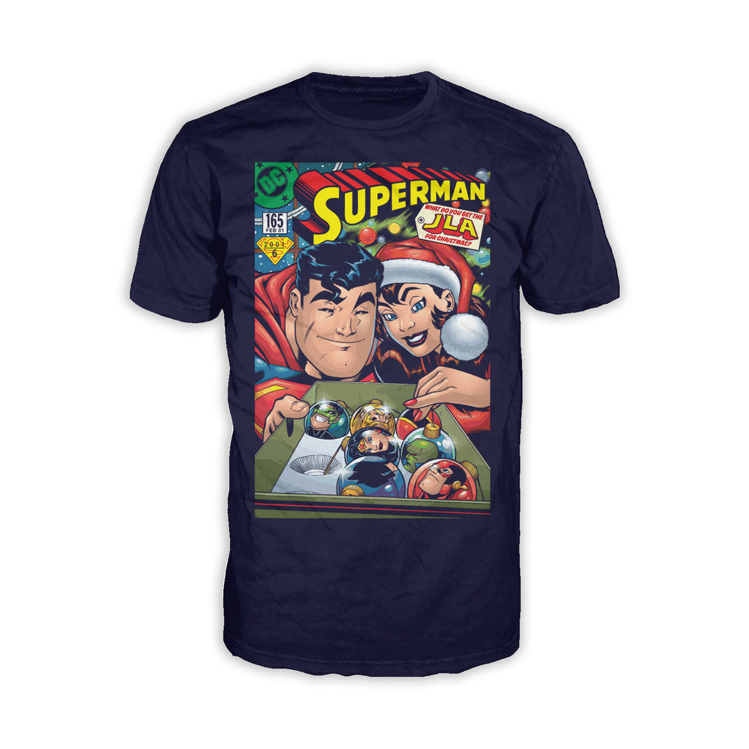 DC Comics Superman Cover 165 Xmas Lois Lane Men's T-Shirt Navy - Urban Species