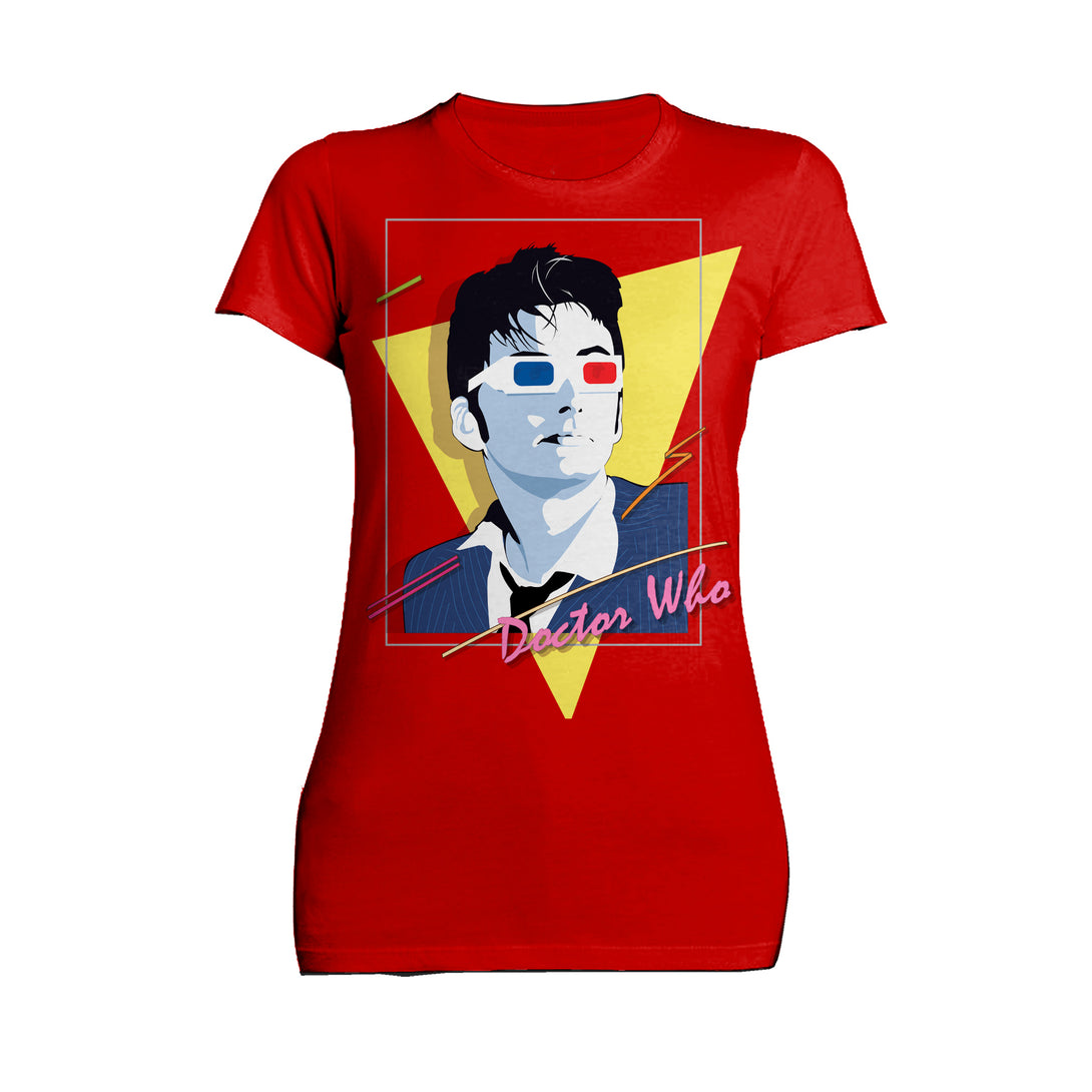 Doctor Who 80s Tenant Nagel Official Women's T-shirt Red - Urban Species