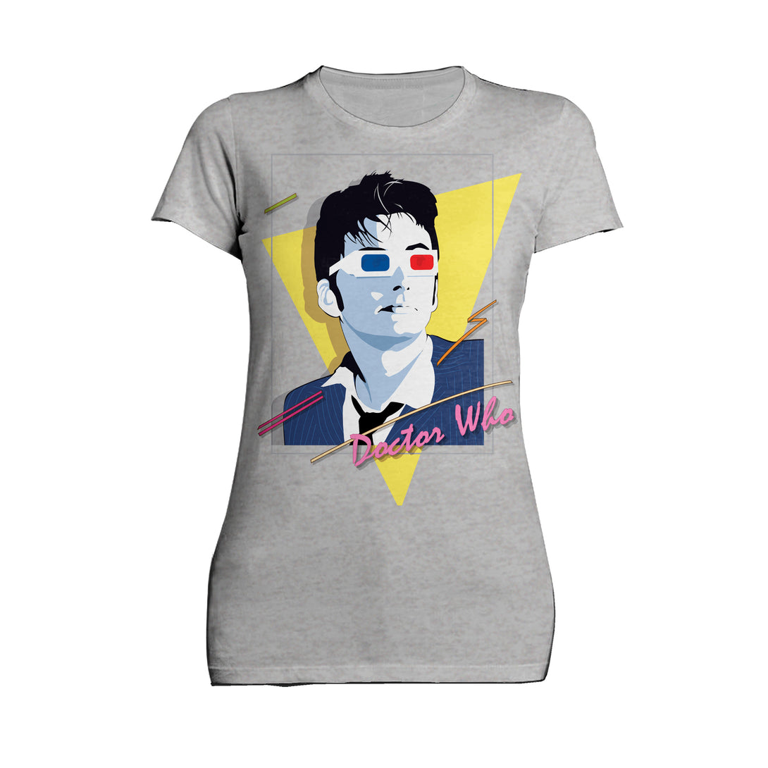 Doctor Who 80s Tenant Nagel Official Women's T-shirt Sports Grey - Urban Species