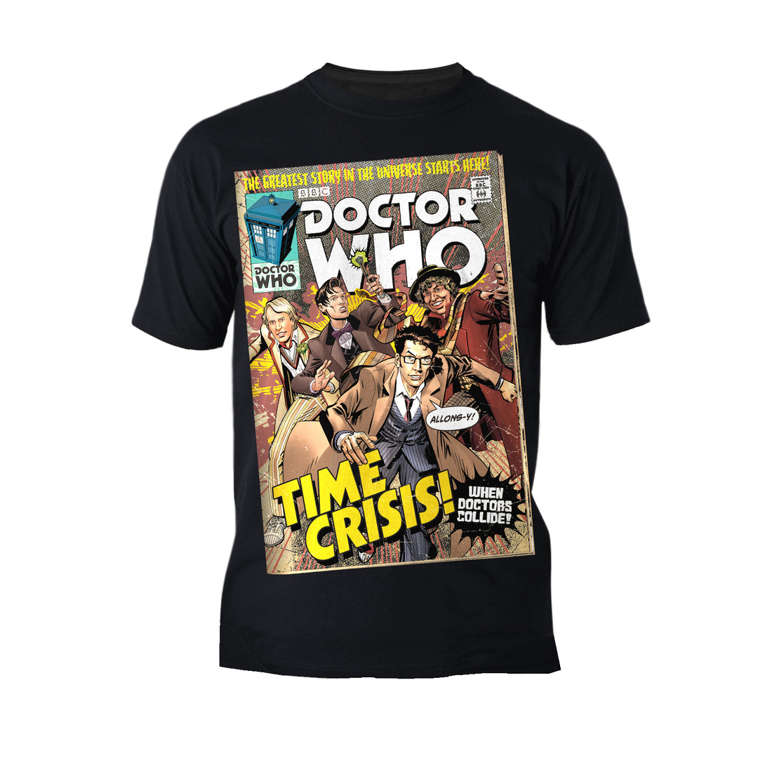 Doctor Who Comic Time Crisis Official Men's T-shirt Black - Urban Species