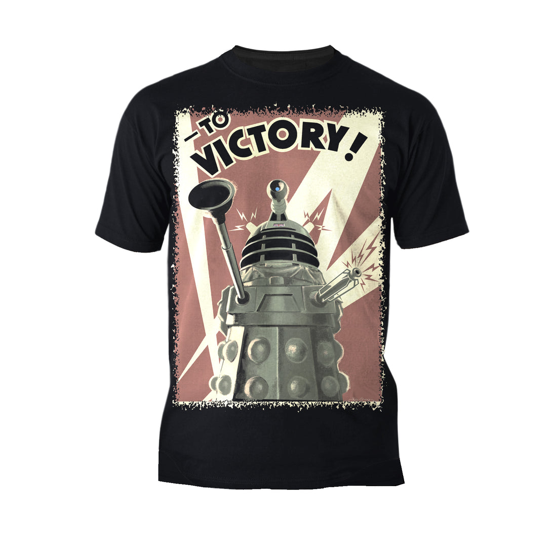Doctor Who Propoganda Dalek Official Men's T-shirt Black - Urban Species