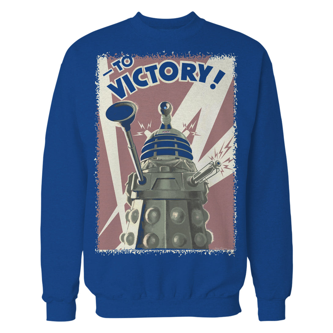 Doctor Who Propoganda Dalek Official Sweatshirt Blue - Urban Species