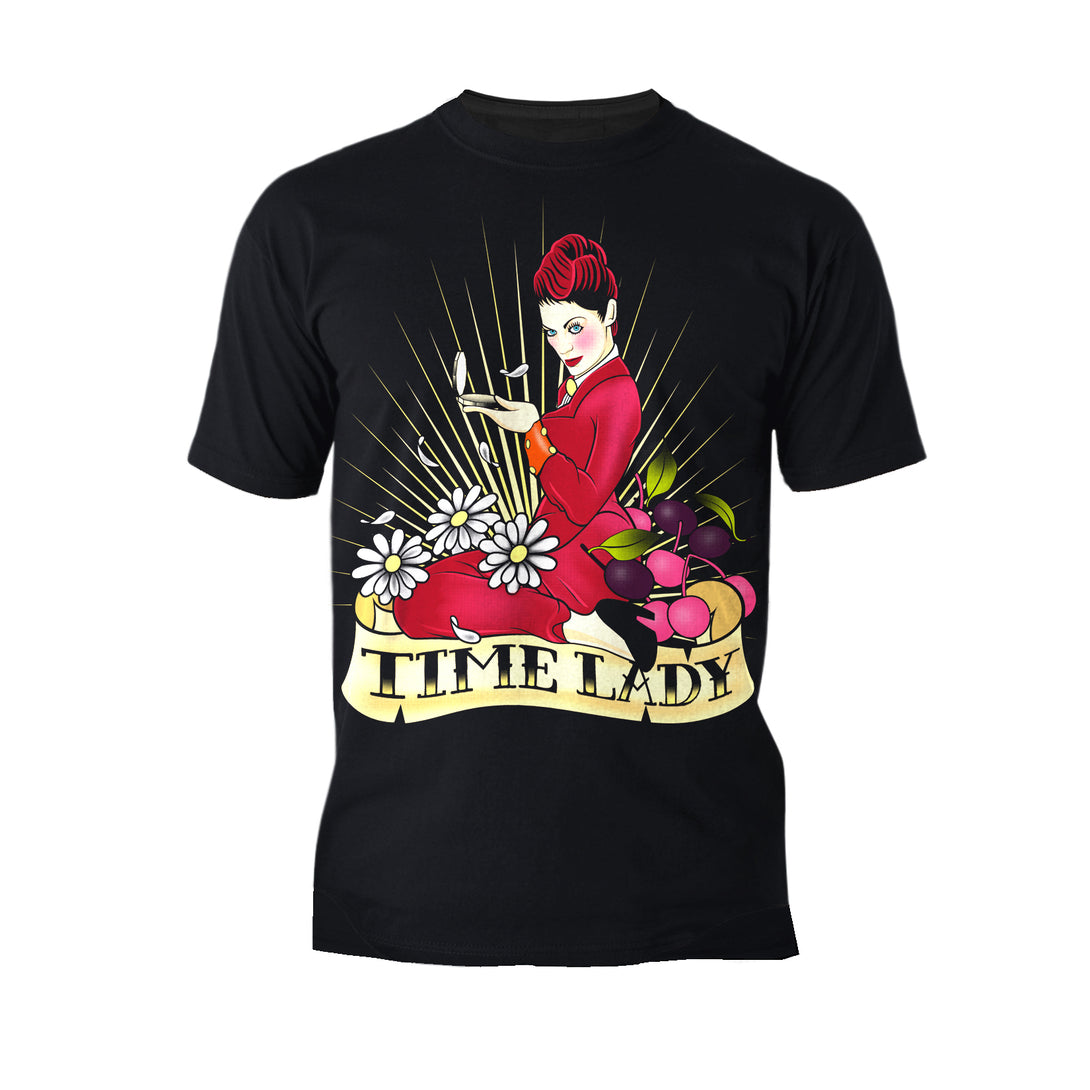 Doctor Who Rockabilly Missy Time Lady Official Men's T-shirt Black - Urban Species