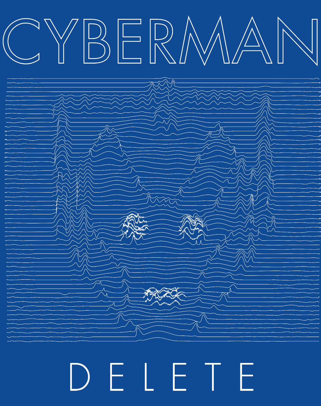Doctor Who Spacetime-Tour Cybermen Official Men's T-shirt Blue - Urban Species Design Close Up