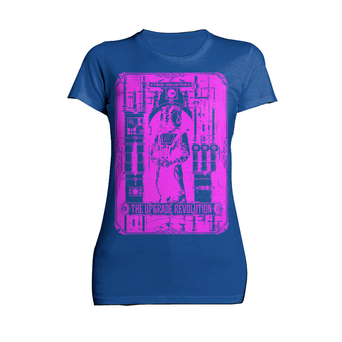 Doctor Who Steampunk Cybermen Official Women's T-shirt Blue - Urban Species