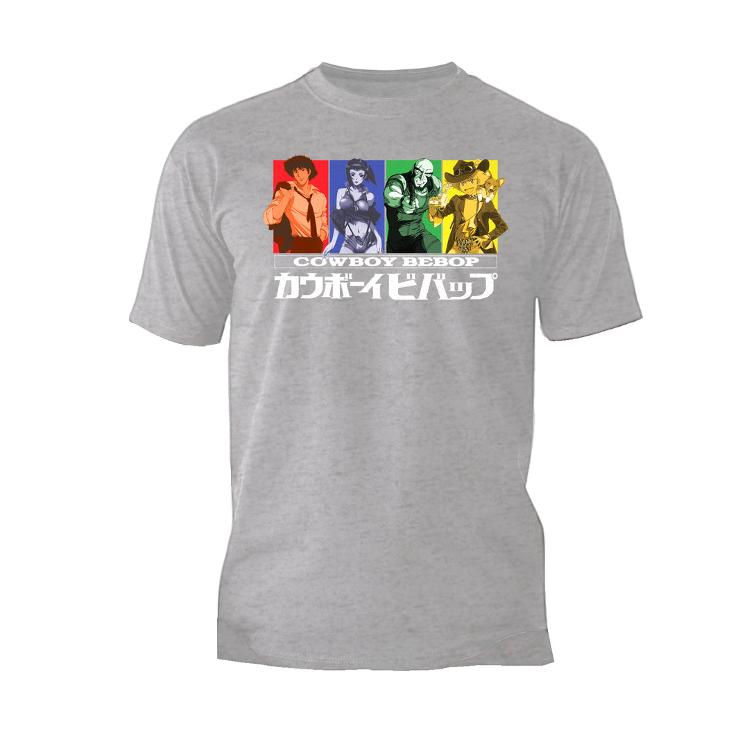 Cowboy Bebop Character Collage Official Men's T-shirt Sports Grey - Urban Species