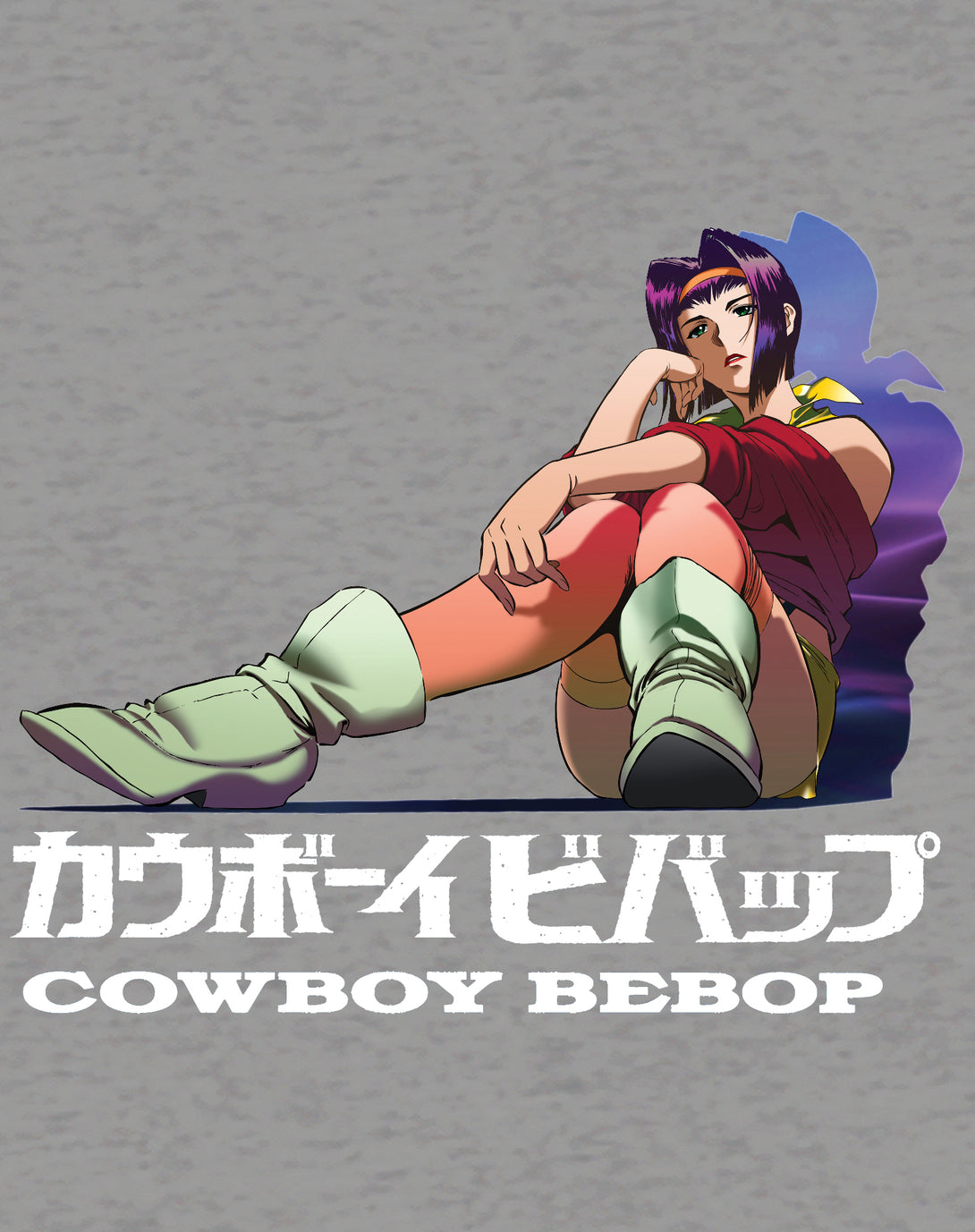 Cowboy Bebop Faye Valentine Cool Pose Official Men's T-shirt Sports Grey - Urban Species Design Close Up