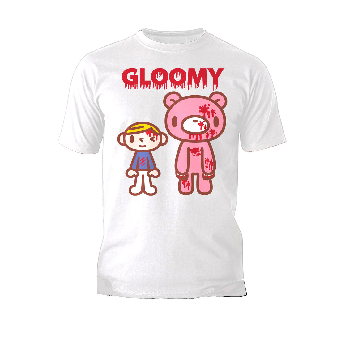 Gloomy Bear Blood Splatter Official Men's T-shirt White - Urban Species