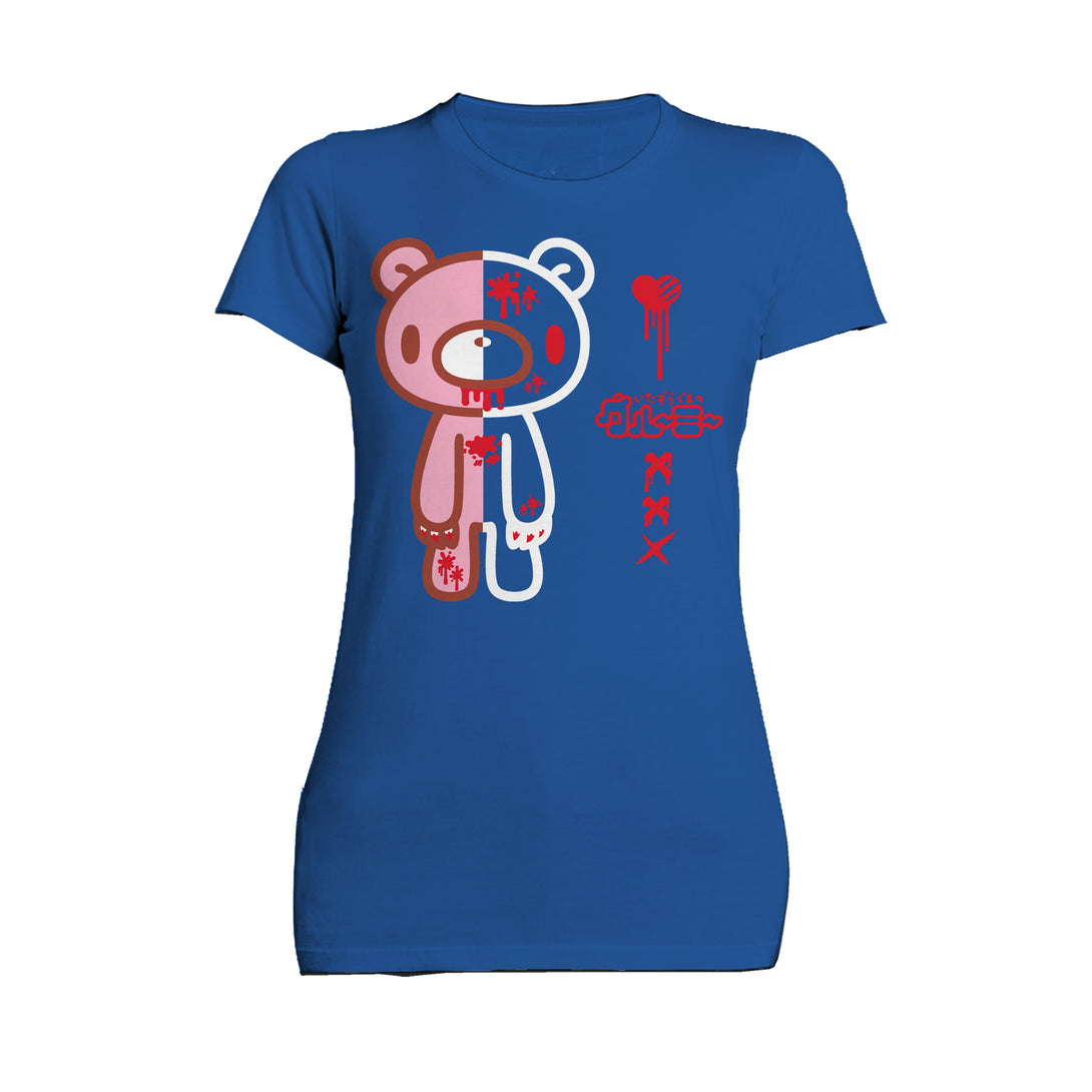 Gloomy Bear Half Dead Official Women's T-shirt Blue - Urban Species